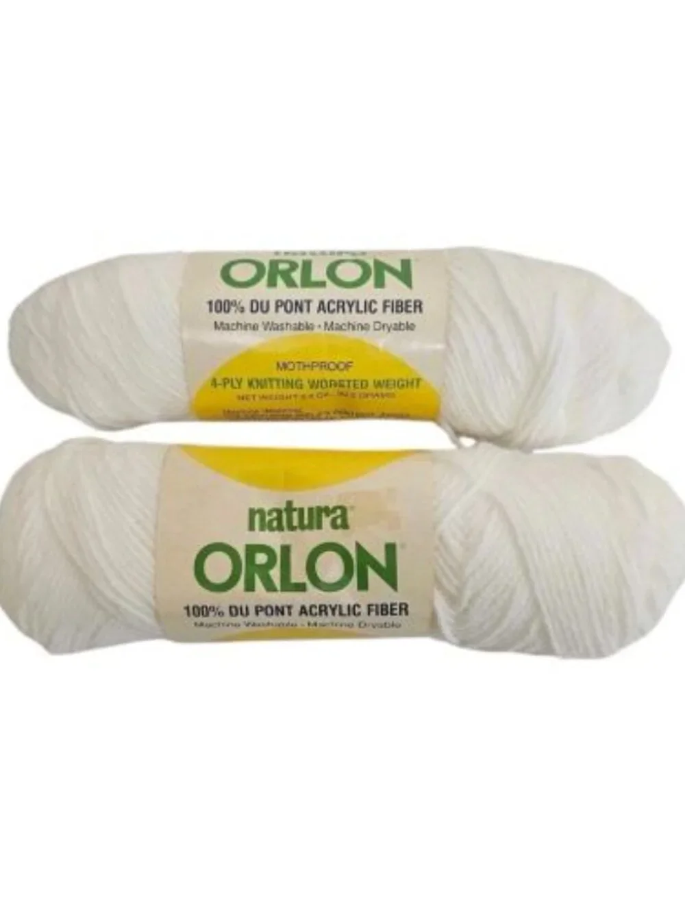 13 Skeins Wendy Aran Yarn Vtg Ames Wintuk Ivory Orlon White Romaxe Blue 3.5 oz